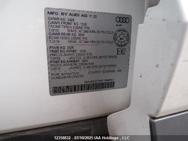 WA1EECF35P1064947 2023 AUDI