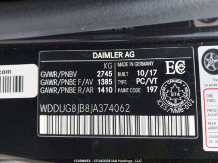 WDDUG8JB8JA374062 2018 MERCEDES-BENZ