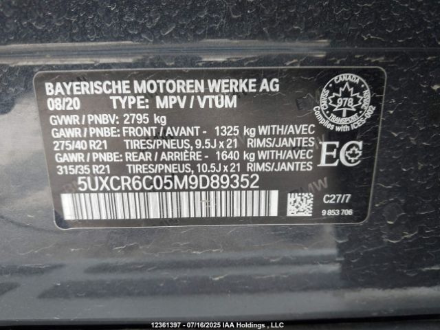 5UXCR6C05M9D89352 2021 BMW