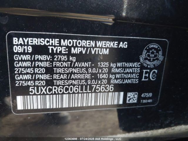 5UXCR6C06LLL75636 2020 BMW