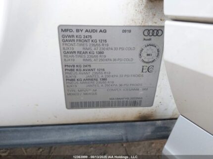 WA1BNAFY6L2072553 2020 AUDI