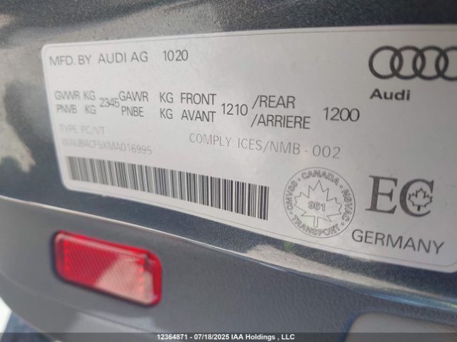 WAUB4CF5XMA016995 2021 AUDI