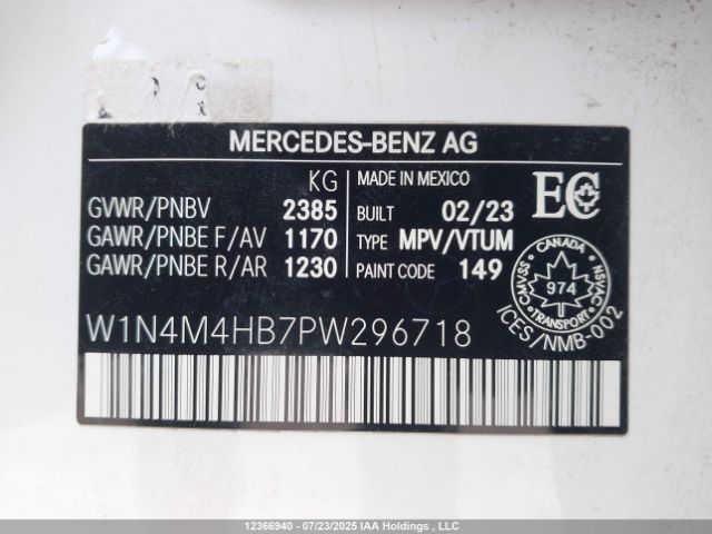 W1N4M4HB7PW296718 2023 MERCEDES-BENZ