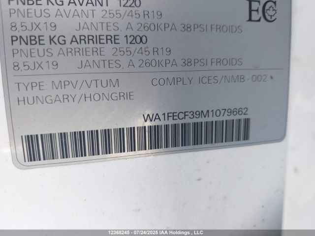 WA1FECF39M1079662 2021 AUDI