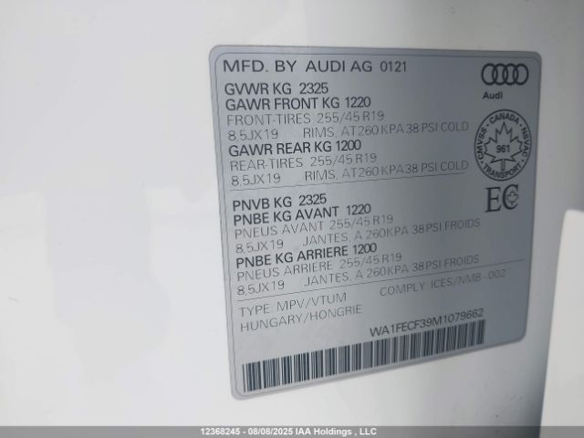 WA1FECF39M1079662 2021 AUDI