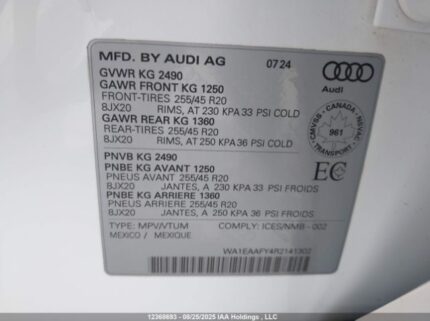 WA1EAAFY4R2141302 2024 AUDI