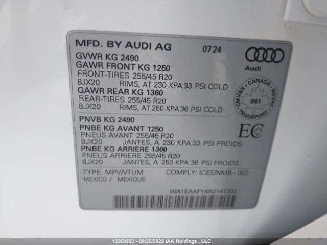 WA1EAAFY4R2141302 2024 AUDI