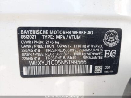 WBXYJ1C05N5T99566 2022 BMW