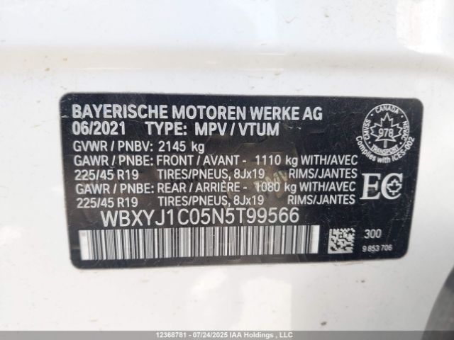 WBXYJ1C05N5T99566 2022 BMW