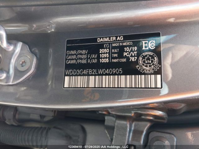 WDD3G4FB2LW040905 2020 MERCEDES-BENZ
