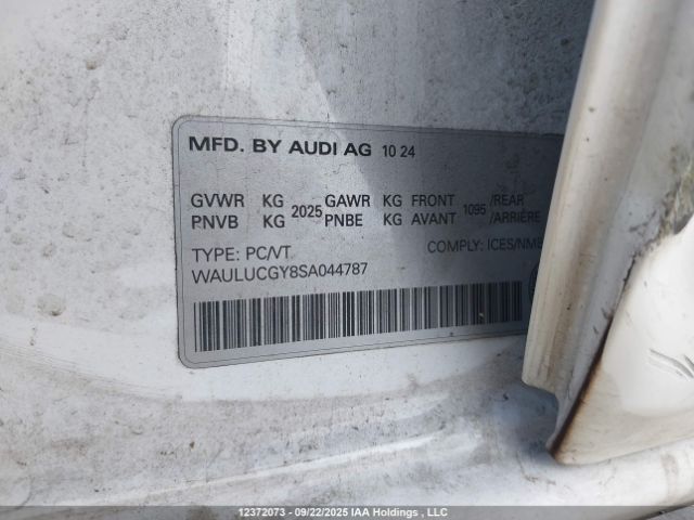 2025 AUDI A3 PROGRESSIV | VIN: WAULUCGY8SA044787