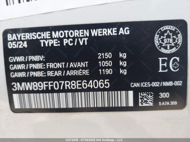 3MW89FF07R8E64065 2024 BMW