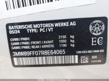3MW89FF07R8E64065 2024 BMW