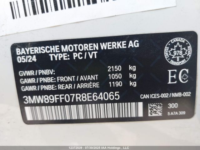 3MW89FF07R8E64065 2024 BMW