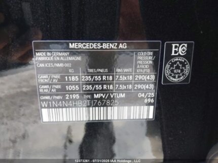 W1N4N4HB2TJ767825 2026 MERCEDES-BENZ