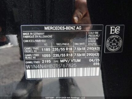 W1N4N4HB2TJ767825 2026 MERCEDES-BENZ