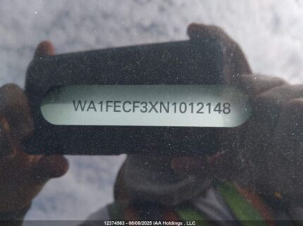 WA1FECF3XN1012148 2022 AUDI