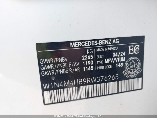 W1N4M4HB9RW376265 2024 MERCEDES-BENZ
