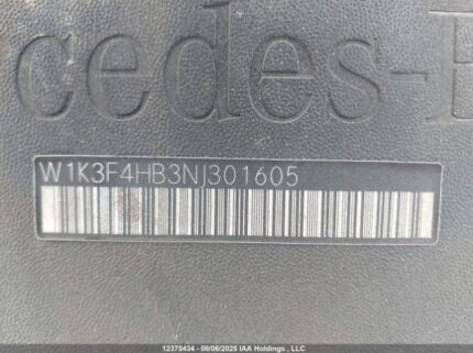 W1K3F4HB3NJ301605 2022 MERCEDES-BENZ