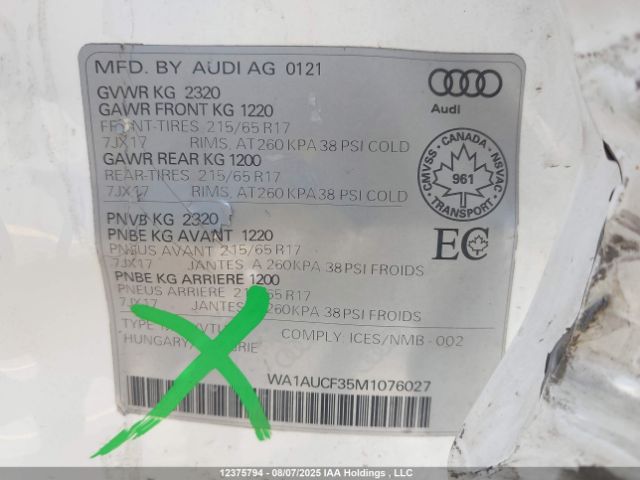 WA1AUCF35M1076027 2021 AUDI