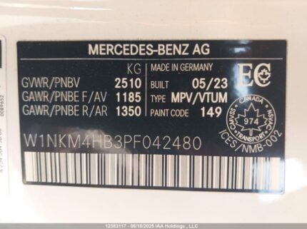 W1NKM4HB3PF042480 2023 MERCEDES-BENZ