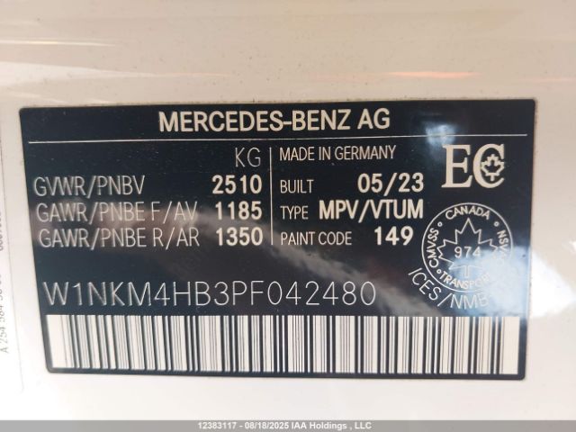 W1NKM4HB3PF042480 2023 MERCEDES-BENZ