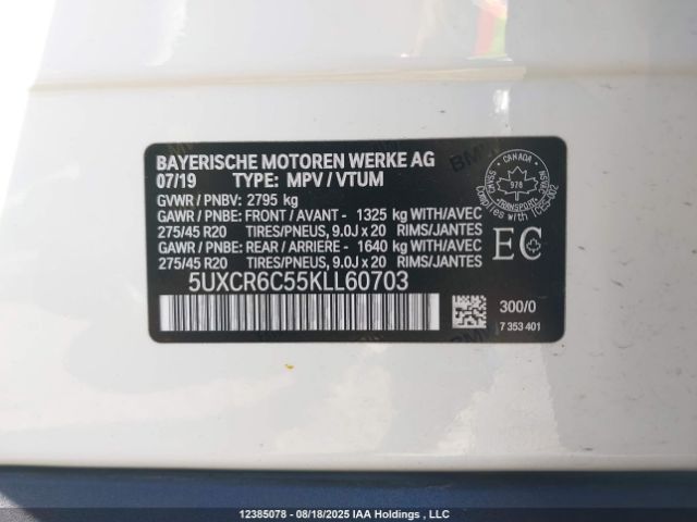 5UXCR6C55KLL60703 2019 BMW