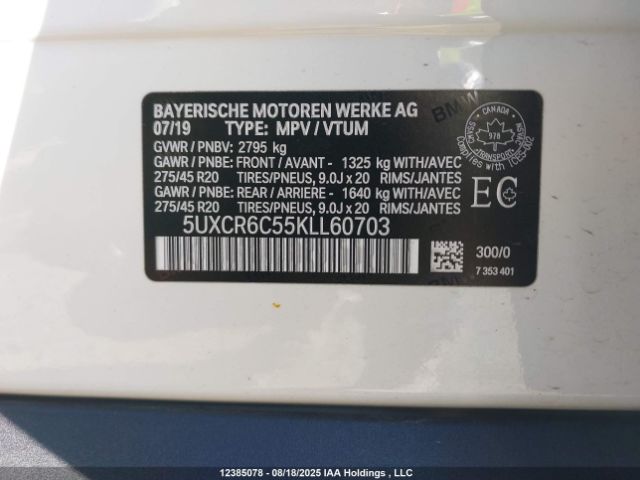 5UXCR6C55KLL60703 2019 BMW