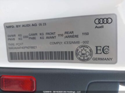 WAUAAAF40PN019921 2023 AUDI