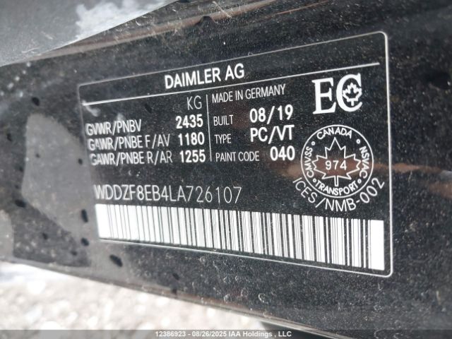 WDDZF8EB4LA726107 2020 MERCEDES-BENZ