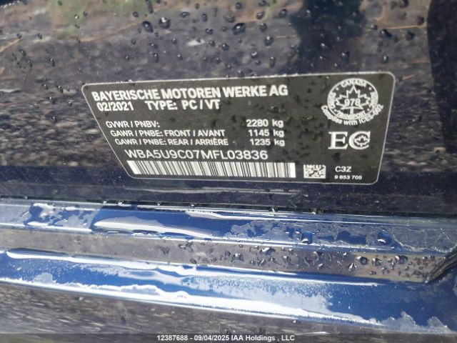 2021 BMW M340I XDRIVE | VIN: WBA5U9C07MFL03836