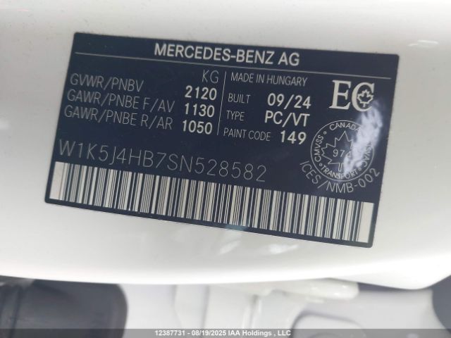W1K5J4HB7SN528582 2025 MERCEDES-BENZ