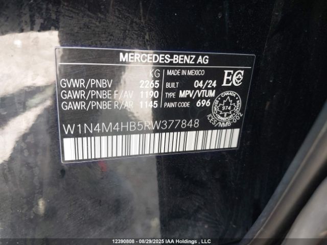 2024 MERCEDES-BENZ GLB 250 4MATIC | VIN: W1N4M4HB5RW377848
