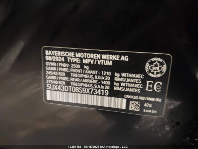 2025 BMW X4 M40I | VIN: 5UX43DT08S9X73419