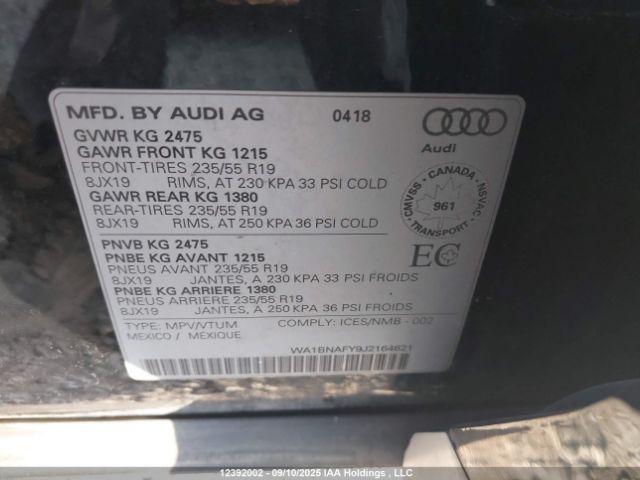 WA1BNAFY9J2164621 2018 AUDI
