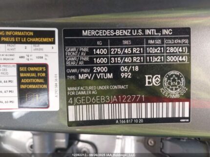 4JGED6EB3JA122771 2018 MERCEDES-BENZ