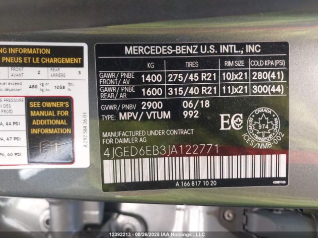 4JGED6EB3JA122771 2018 MERCEDES-BENZ