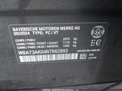 WBA73AK04R7R62893 2024 BMW