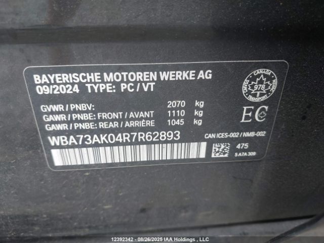 WBA73AK04R7R62893 2024 BMW