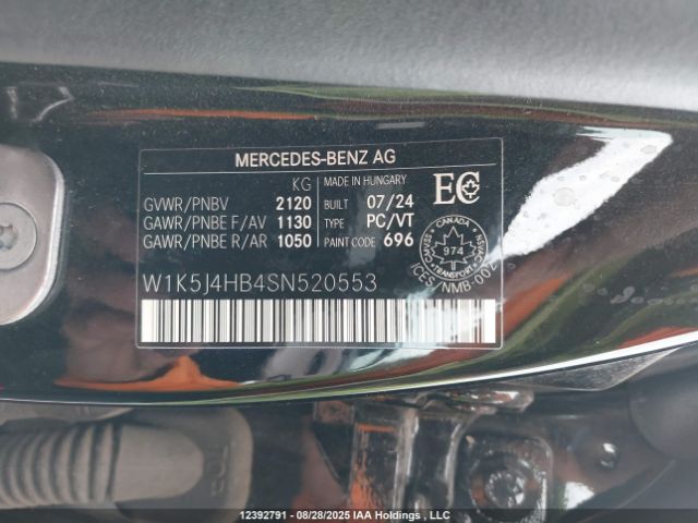 W1K5J4HB4SN520553 2025 MERCEDES-BENZ