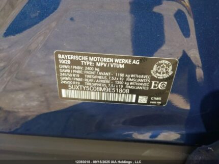 2021 BMW X3 XDRIVE30I | VIN: 5UXTY5C08M9E51808