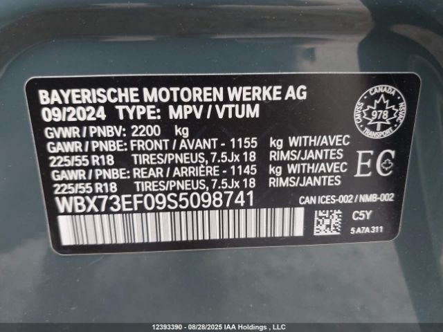 2025 BMW X1 XDRIVE28I | VIN: WBX73EF09S5098741