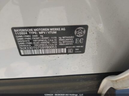 5UX33DT07S9Y80053 2025 BMW