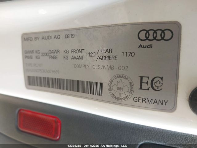 2019 AUDI A5 SPORTBACK | VIN: WAUANCF53KA079569