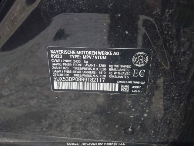 2024 BMW X3 3.0I | VIN: 5UX53DP08R9T82117