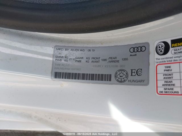 2019 AUDI A3 45 PROGRESSIV | VIN: WAUYELFFXK1031932