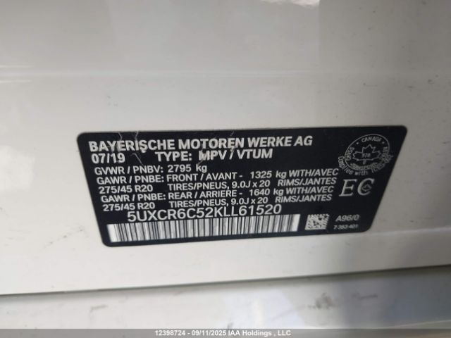 2019 BMW X5 XDRIVE40I | VIN: 5UXCR6C52KLL61520