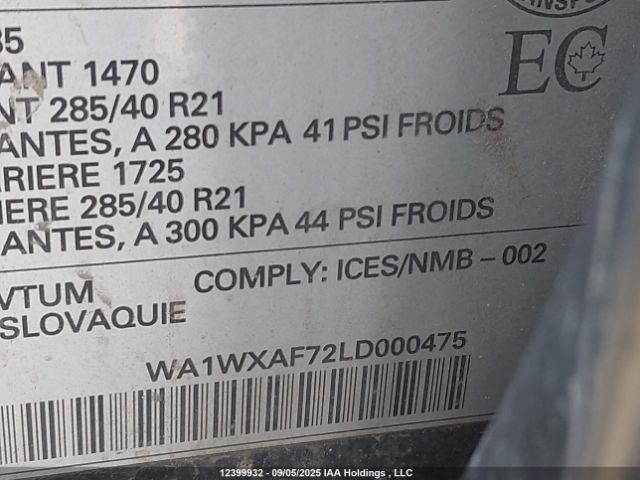 2020 AUDI Q7 TECHNIK | VIN: WA1WXAF72LD000475