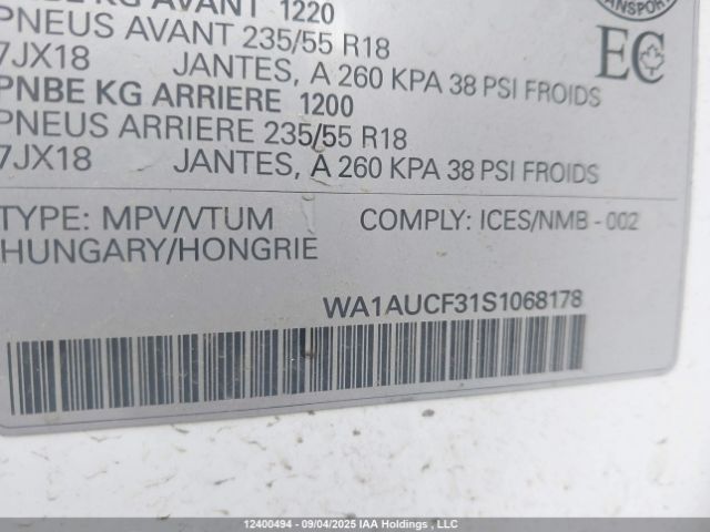 2025 AUDI Q3 PREMIUM 40 | VIN: WA1AUCF31S1068178