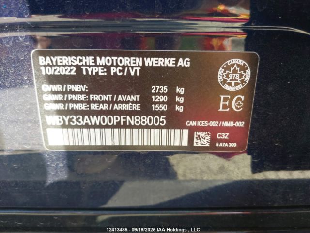 2023 BMW I4 M50 | VIN: WBY33AW00PFN88005